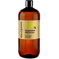 Los mejores  - Naissance Glicerina Vegetal Líquida (Glicerol) n. º 806 – 1 Litro - 100% natural- grado EP- farmacéutico y alimentario…